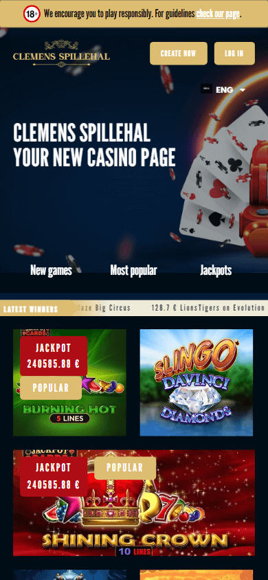 ClemensSpillehal Casino Mobile screenshot